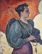 Paul Signac woman with a parasol oil painting